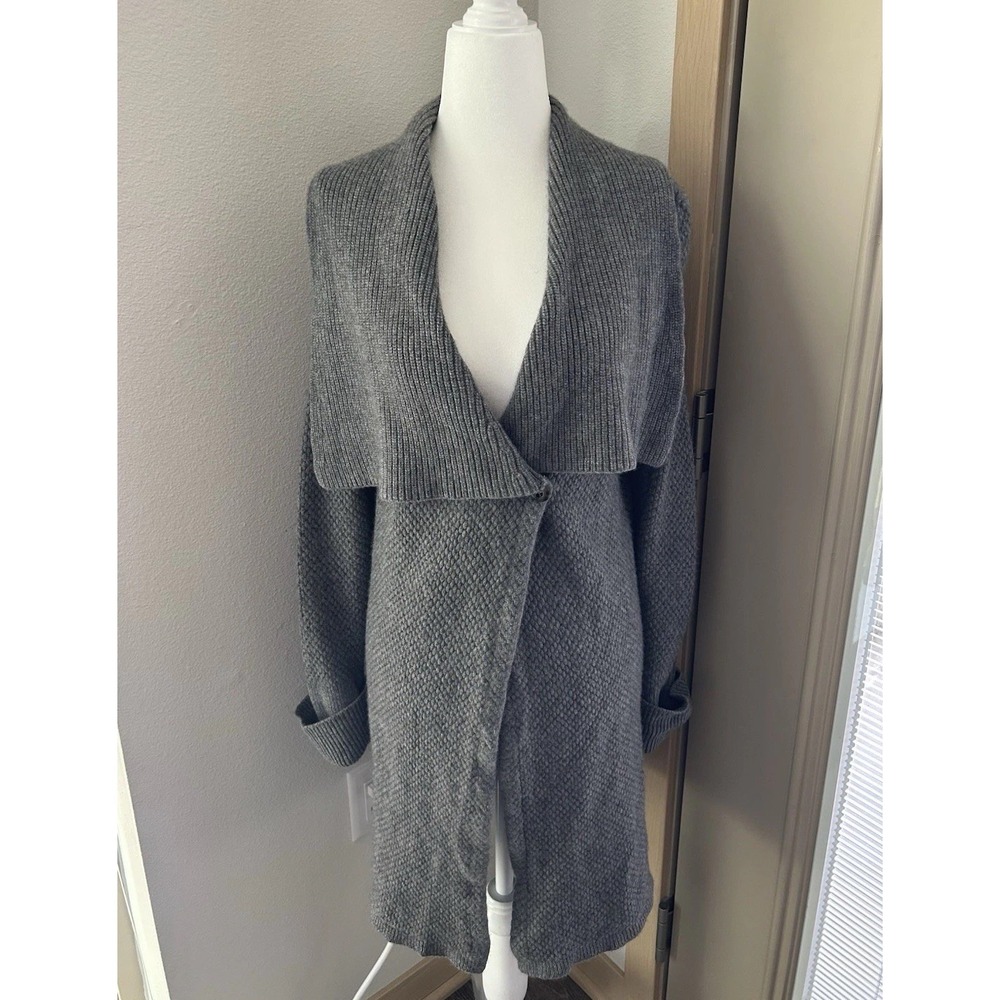 Mantovani Studio Cashmere Grey Cardigan Made In Italy Quiet Luxury 90s Parisian
